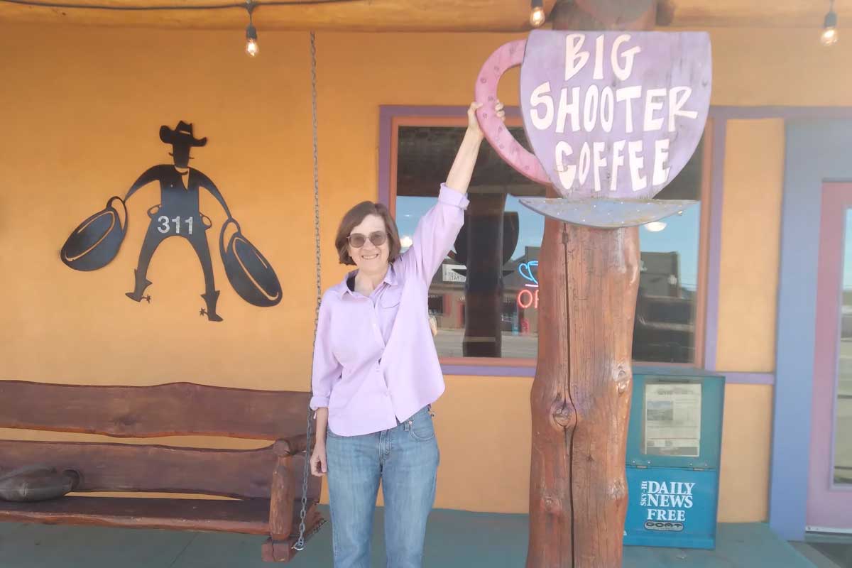 Susan at Big Shooter Coffee in Kremmling, Colorado